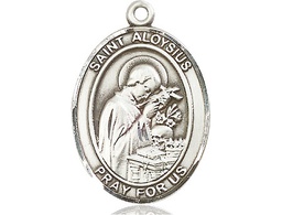 [7225SS] Sterling Silver Saint Aloysius Gonzaga Medal