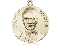 [0884GF] 14kt Gold Filled Pope Pius X Medal