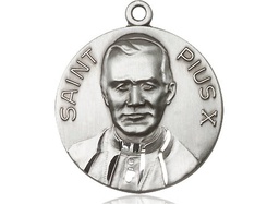 [0884SS] Sterling Silver Pope Pius X Medal