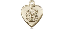 [0892GF] 14kt Gold Filled Heart / Communion Medal