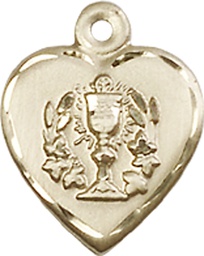 [0892GF] 14kt Gold Filled Heart / Communion Medal