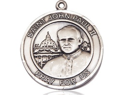 [7234RDSS] Sterling Silver Saint John Paul II Medal