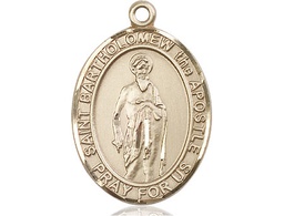 [7238GF] 14kt Gold Filled Saint Bartholomew the Apostle Medal