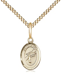 [0972GF/18G] 14kt Gold Filled Graduation Pendant on a 18 inch Gold Plate Light Curb chain