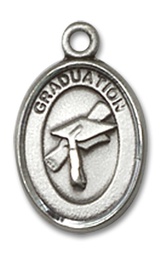 [0972SS] Sterling Silver Graduation Medal