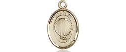 [0974GF] 14kt Gold Filled Baptism Medal