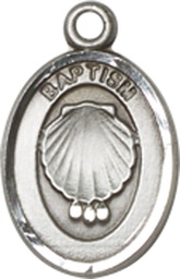 [0974SS] Sterling Silver Baptism Medal