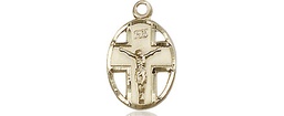 [0978GF] 14kt Gold Filled Crucifix Medal