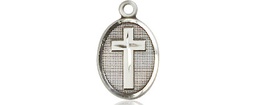 [0983SS] Sterling Silver Cross Medal