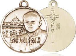 [1013GF] 14kt Gold Filled Saint John Paul II Vatican Medal