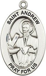 [11000SS] Sterling Silver Saint Andrew the Apostle Medal