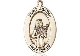 [11003GF] 14kt Gold Filled Saint Agatha Medal