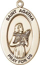 [11003GF] 14kt Gold Filled Saint Agatha Medal