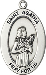 [11003SS] Sterling Silver Saint Agatha Medal