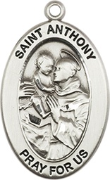 [11004SS] Sterling Silver Saint Anthony of Padua Medal