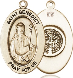 [11008GF] 14kt Gold Filled Saint Benedict Medal