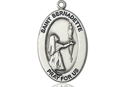 [11017SS] Sterling Silver Saint Bernadette Medal