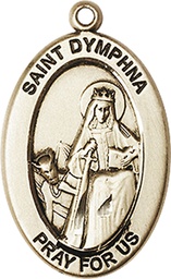 [11032GF] 14kt Gold Filled Saint Dymphna Medal