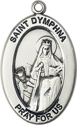 [11032SS] Sterling Silver Saint Dymphna Medal