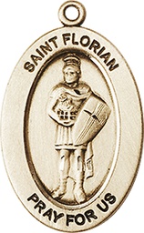 [11034GF] 14kt Gold Filled Saint Florian Medal