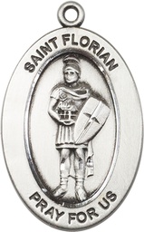 [11034SS] Sterling Silver Saint Florian Medal