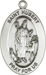 [11045SS] Sterling Silver Saint Hubert of Liege Medal