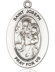 [11058SS] Sterling Silver Saint Joseph Medal
