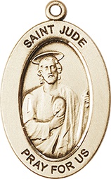 [11060GF] 14kt Gold Filled Saint Jude Thaddeus Medal