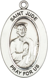 [11060SS] Sterling Silver Saint Jude Thaddeus Medal