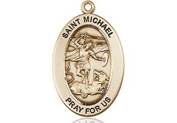 [11076GF] 14kt Gold Filled Saint Michael the Archangel Medal