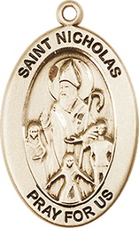 [11080GF] 14kt Gold Filled Saint Nicholas Medal