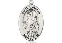 [11080SS] Sterling Silver Saint Nicholas Medal