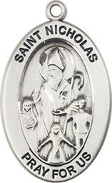 [11080SS] Sterling Silver Saint Nicholas Medal