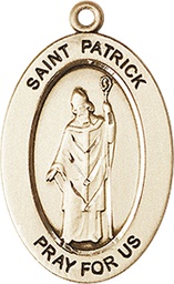 [11084GF] 14kt Gold Filled Saint Patrick Medal