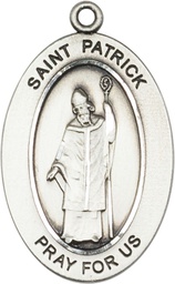 [11084SS] Sterling Silver Saint Patrick Medal