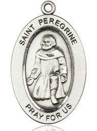 [11088SS] Sterling Silver Saint Peregrine Medal