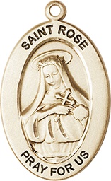 [11095GF] 14kt Gold Filled Saint Rose of Lima Medal