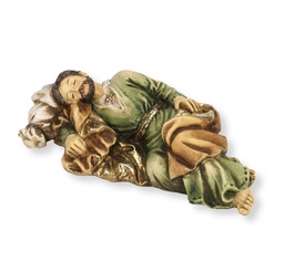 [HI-1735-639] 4&quot; Cold Cast Resin Hand Painted Statue of Sleeping St. Joseph