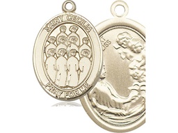 [7180KT] 14kt Gold Saint Cecilia Choir Medal