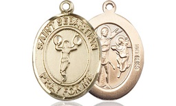 [8170KT] 14kt Gold Saint Sebastian Cheerleading Medal
