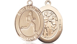 [8176KT] 14kt Gold Saint Sebastian Track and Field Medal