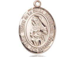 [7087SPKT] 14kt Gold Virgen de la Divina Medal