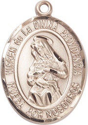 [7087SPKT] 14kt Gold Virgen de la Divina Medal