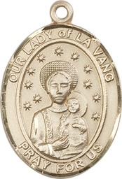 [7115KT] 14kt Gold Our Lady of la Vang Medal