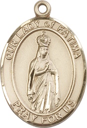 [7205KT] 14kt Gold Our Lady of Fatima Medal