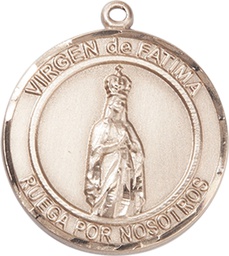 [7205RDSPKT] 14kt Gold Virgen de Fatima Medal
