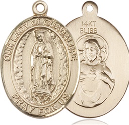 [8206KT] 14kt Gold Our Lady of Guadalupe Medal