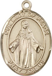 [8245KT] 14kt Gold Our Lady of Peace Medal