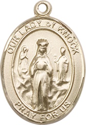 [8246KT] 14kt Gold Our Lady of Knock Medal