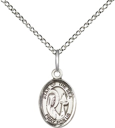[9101SS/18SS] Sterling Silver Our Lady Star of the Sea Pendant on a 18 inch Sterling Silver Light Curb chain